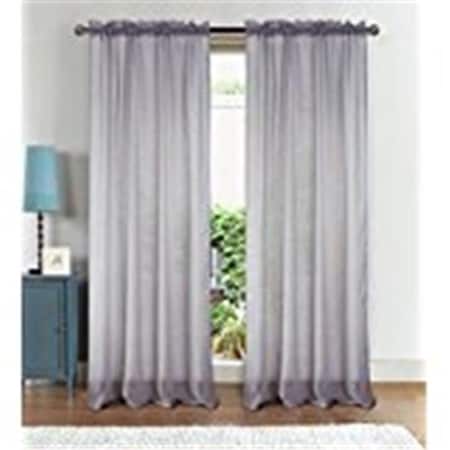 Rt Designers Collection RT Designers Collection PNA08884 Astro Textured 54 x 90 in. Rod Pocket Curtain Panel; Silver PNA08884